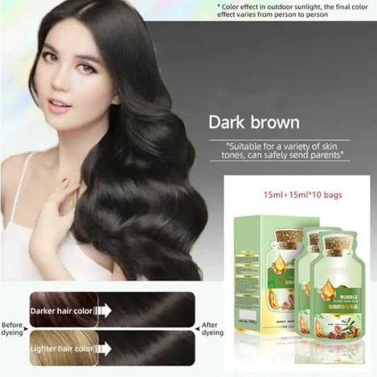 Bubble Hair Dye Shampoo 10 Packs