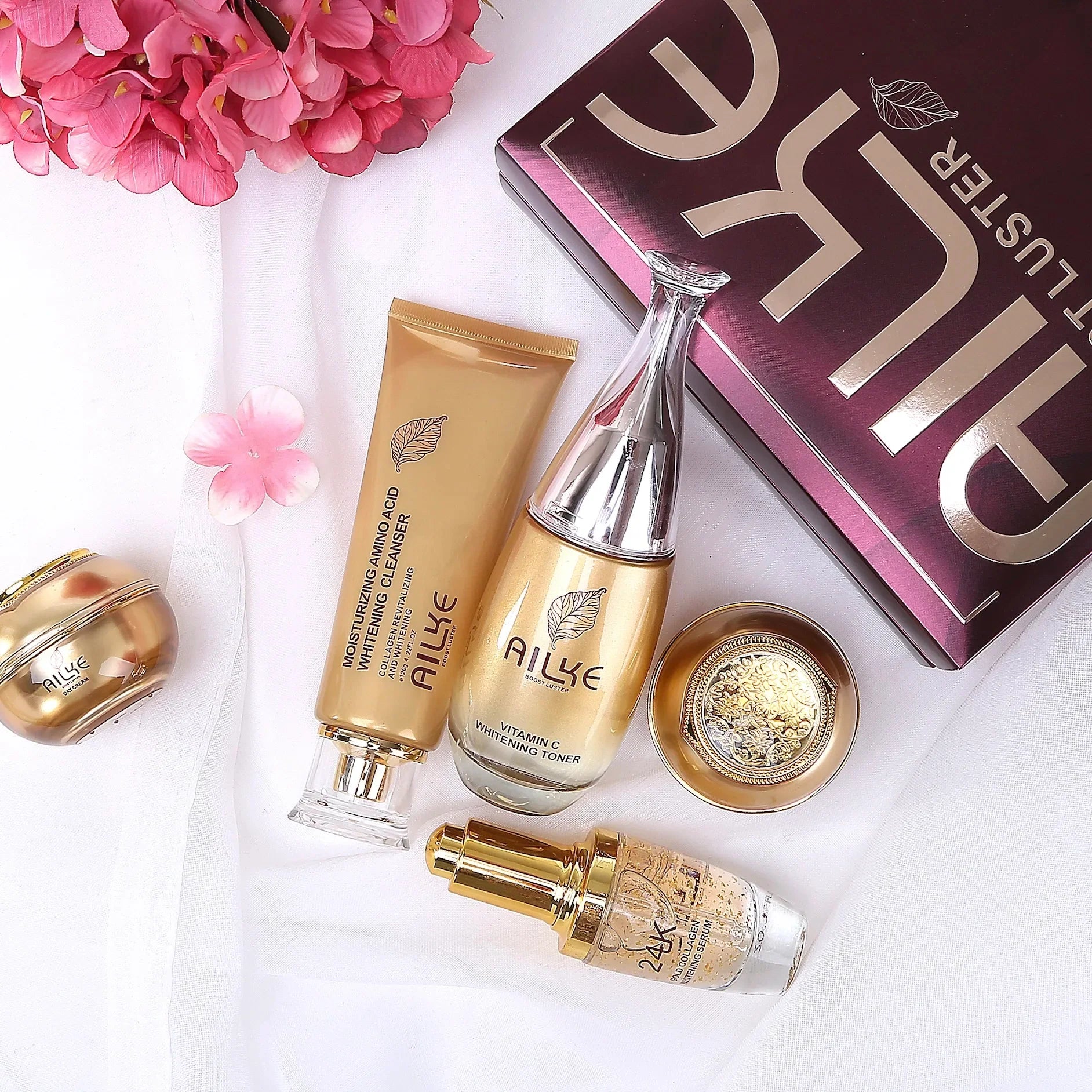 AILKE Whitening Skin Care Set, Reduce Wrinkles, Dark Spots, Anti-Aging
